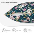 thumbnail image 3 of KLL Lilies Flowers Decorative Throw Pillow Covers Velvet Soft for Couch Sofa Bedroom Living Room Outdoor (No pillow core)- 20"x20", 3 of 5