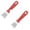 Red, variant on 2 Pcs Plastic Scraper Tool Griddle Scraper Tool Metal Small Grill Scraper for Outdoor BBQ Stiff Grill Pan Cleaning Scraper Spatula, No need to change Flexible Blades, 5.12x1.26 Inch, Red
