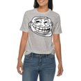 thumbnail image 4 of Oversized Troll Face Meme Graphic Design Lane Seven Ring Spun Jersey Cotton Short Sleeve Premium T-Shirt - Heather Grey XL, 4 of 4