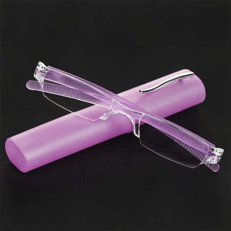 Jelly Color Vision Care Diopter +1.0 1.5 2.0 To 4.0 With Case Reading Glasses Computer Goggles Presbyopia Eyewears Ultra Light Eyeglasses PURPLE STRENGTH 4.00