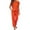 Orange, variant on Wutalume Women's Retro Elastic Waist Two Piece Set - Spring Summer Casual Outfit, Breathable Loungewear for Daily Vacation and Home,Green S