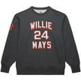 thumbnail image 2 of Men's Mitchell & Ness Willie Mays Heather Charcoal San Francisco Giants Legends Collection Vintage Logo Name & Number, 2 of 5