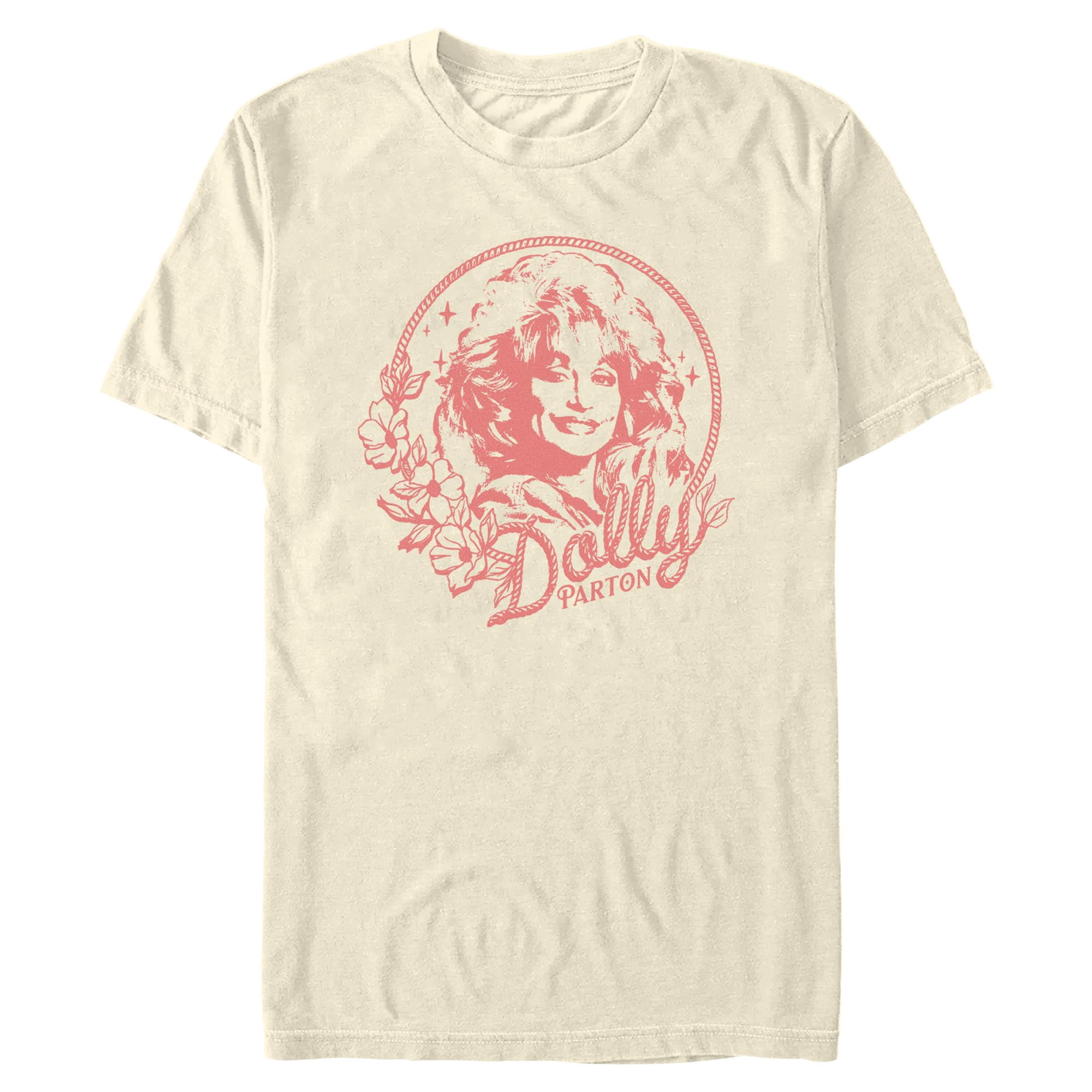 Mens Dolly Parton Artistic Lasso Badge T Shirt