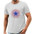 thumbnail image 5 of Delliss Men's Independence Day Trendy Print Crew Neck Top Basic Short Sleeve Classic T-Shirt, 5 of 5