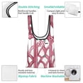 thumbnail image 5 of Shopping Bag 17.5×4.5×15in Crack Resistant Waterproof Super Large Capacity Reusable Extended Handle Can Be Carried Or One Shoulder Crimson Moroccan Trellis Hand-Drawn Sketch_1, 5 of 8