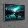 thumbnail image 1 of Personalized Lake Landscape and Aurora Art Canvas featuring Beautiful Sky View for Wedding Gift, 1 of 1