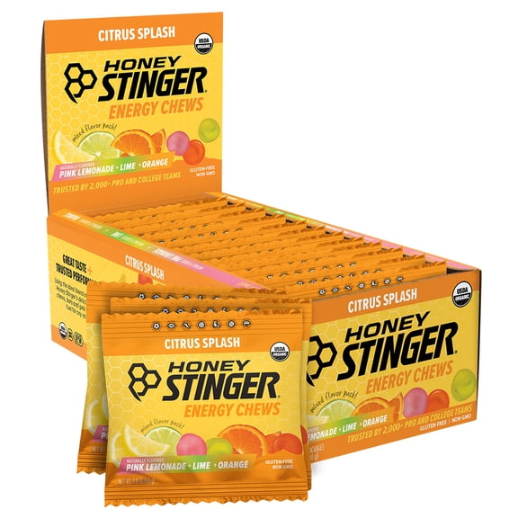 Honey Stinger Organic Energy Chews, Citrus Splash, 1.8 oz, 12 Count