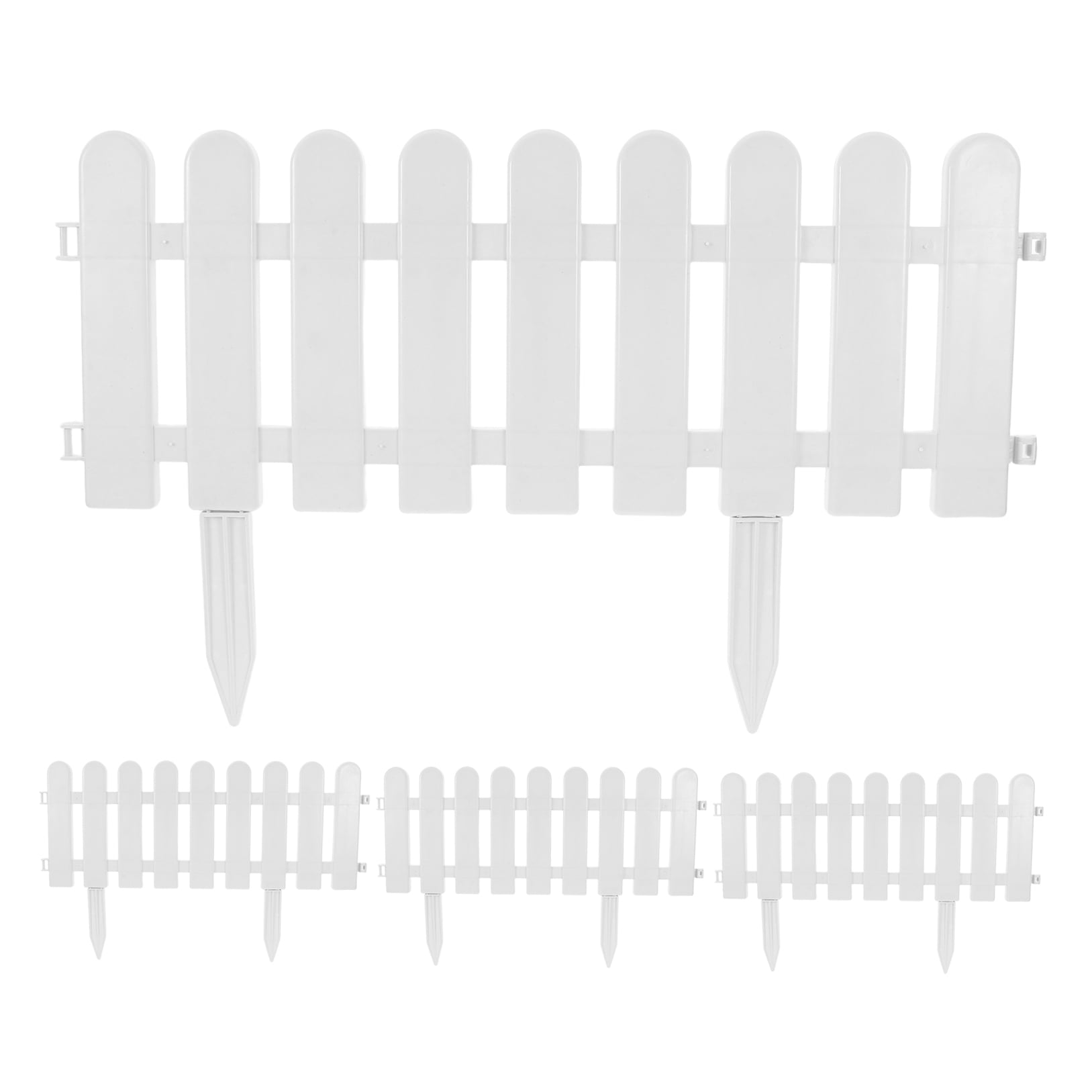 CIMAXIC 4 Sets White Plastic Fences for Hotel Garden Fencing Decorative Outdoor