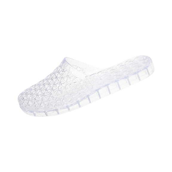 Women's Transparent Slides, Clear Jelly Shoes Sandals Fashionable Breathable Non-slip Slides for Indoor & Outdoor Wear, Casual Comfortable Home Slippers 38