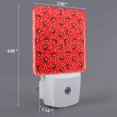 thumbnail image 2 of Fuzoiu Red Ladybugs On White Dotted Print Dusk to Dawn LED Night Light with Light Sensor, Energy-Efficient Touch-Safe Night Lamp for Home, Office, and Kids' Rooms-UK, 2 of 7