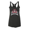 thumbnail image 2 of Wild Bobby Ford Shelby Vintage Checkered Flag Women Tri-Blend Racerback Tank Top, 2 of 6