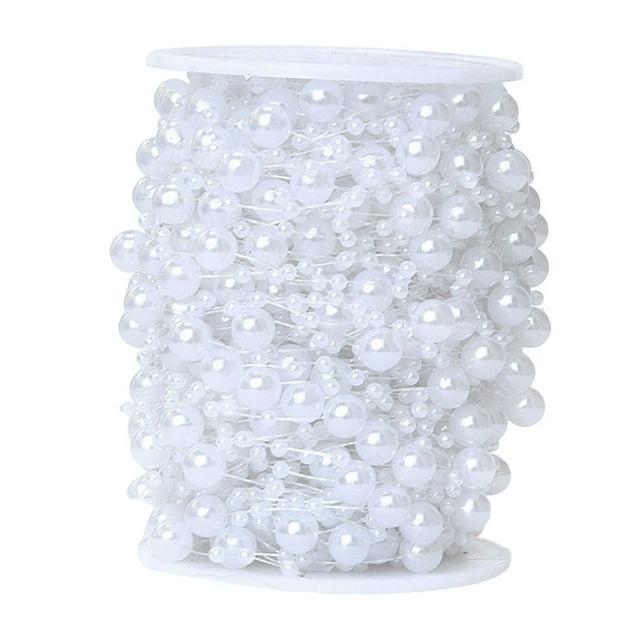 relayinert Imitation Pearl Bead Chain Pearls String Cutely Fashionable Exquisite Jewelry Accessories Wear-resistant Wedding Decoration 1Set