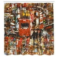 thumbnail image 3 of Ambesonne Landscape Shower Curtain, Urban Abstract City, 69"Wx75"L, Multicolor, 3 of 5