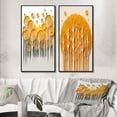 thumbnail image 1 of Designart "Quill Minimalism Yellow Trees in the Forest III" Landscape Trees Framed Wall Art Set Of 2 - Traditional Yellow Gallery Wall Frame Set For Home Decor, 1 of 6