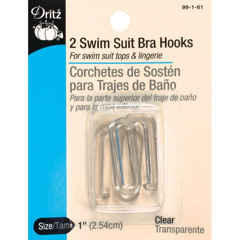 Dritz 3/4 inch Swim Suit Bra Hooks, 2 pc, White