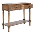 thumbnail image 2 of SAFAVIEH Primrose French 2-Drawer Brown Wood Rectangle Console Table (35.5 in. W x 13 in. D x 29.5 in. H), 2 of 14