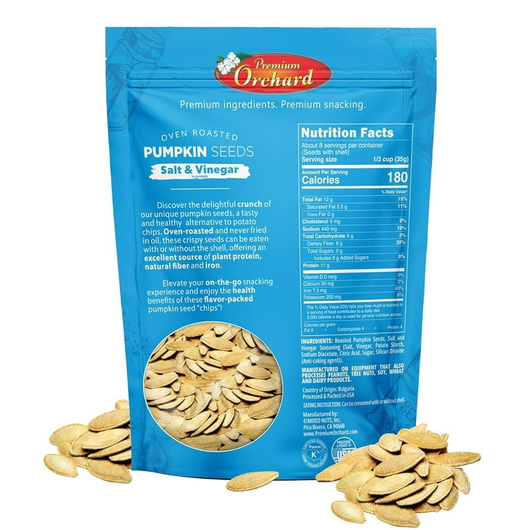 PREMIUM ORCHARD Flavored Pumpkin Seeds Oven Roasted | Salt and