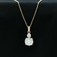 thumbnail image 3 of Rosec Jewels Certified Moissanite Pendant Necklace for Women, Two Stone Pendant (D-VS1 Grade), 18K Yellow Gold, 3 of 8