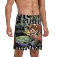 thumbnail image 2 of Disketp bass water fishing for Men's Soft Sleep Pajama Shorts Lightweight Lounge Pant Sleep Pj with Elastic Waistband and Pockets-3X-Large, 2 of 6