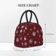 thumbnail image 2 of Disketp Romantic white snowflakes Bolsa Térmica para Almuerzo, Lonchera con Abertura Amplia y Gran Capacidad, Organizador Reutilizable para Mujeres, Hombres y Adultos, 2 of 6