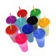 thumbnail image 2 of 20 vasos con pajita que cambian de color, innovadores y profesionales, de plástico PP de grado alimenticio, reutilizables, con tapas y pajitas, 710 ml, 2 of 14