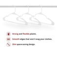 thumbnail image 3 of White Plastic Hangers, Plastic Clothes Hangers Perfect for Everyday Standard Use, Clothing Hangers (White, 60 Pack), 3 of 5