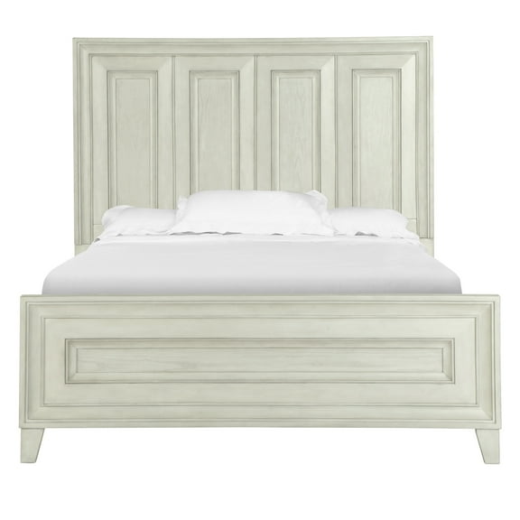 Magnussen Raelynn King Panel Bed in Weathered White