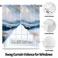 thumbnail image 3 of Abstract Scenery Art Swag Valances for Windows 2 Pack Mountain Lake Sky Blue Gradient Swag Kitchen Curtains 36 Inches Long Rod Pocket Short Window Treatment for Kitchen Bathroom 36"x36", 3 of 8
