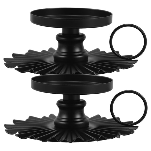 GOOHOCHY Candlelight Dinner Decoration With Fan Shaped Design 2Pcs 3.7X2.4X1.8In