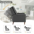 thumbnail image 5 of Zeeyh Manual Recliner Chair with Medieval Style Accent Chair - Recliner Sofa Overstuffed Recliner Chair Home Theater Seating Bedroom & Living Room Chair,Black, 5 of 9