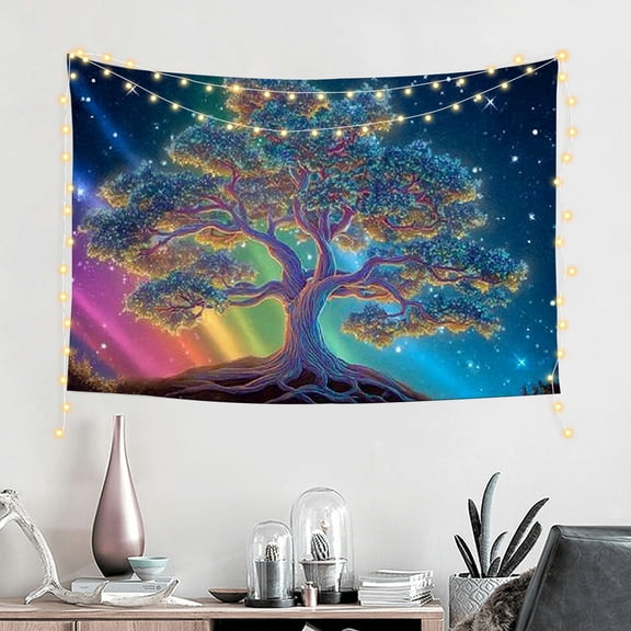 RKSupls Bohemian Mandala Tree of Life Wall Tapestry, Home Tapestry Suitable for Hanging for Decorative Wall Hanging, Decorative Bedroom, Living Room Decoration - 60*40in