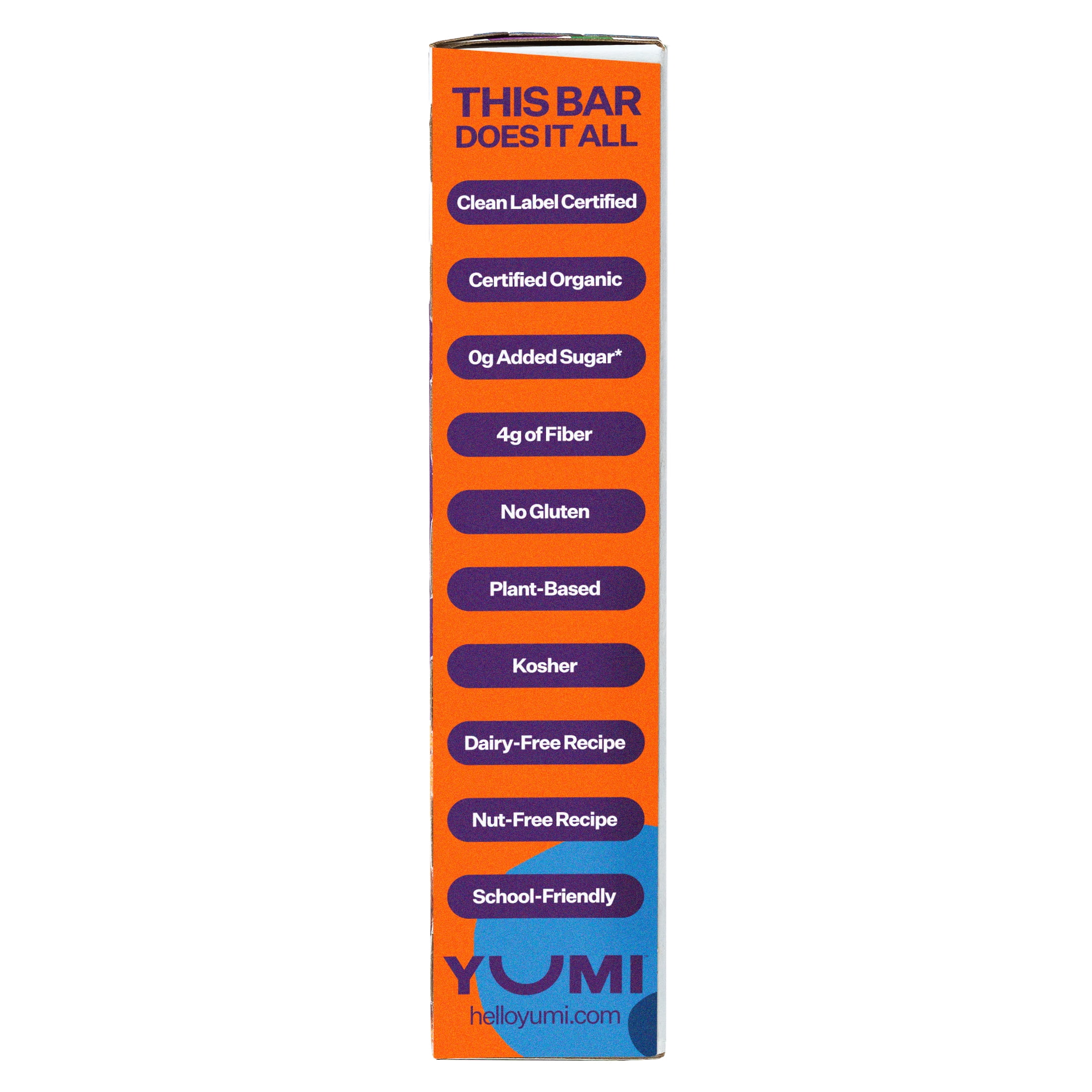(6 pack) YUMI Organic Blueberry & Purple Carrot Toddler Snack Bars - 3.7oz/5ct