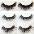 thumbnail image 2 of Happydeer 3Pairs Natural Thick 3D False Eyelashes Makeup Fake Cross Eye Lashes Extensions, 2 of 13