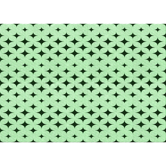Ahgly Company Machine Washable Indoor Rectangle Transitional Mint Green Area Rugs, 4' x 6'