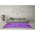 thumbnail image 3 of Ahgly Company Indoor Round Oriental Purple Industrial Area Rugs, 3' Round, 3 of 4