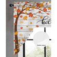 thumbnail image 2 of Fall Pumpkin Swag Valances for Windows, Small Curtains Drapes, Orange White Thanksgiving Maple Leaf Kitchen Window Curtains Over Sink Rod Pocket Window Treatment Valance for Bedroom/Bathroom 56"x36", 2 of 5
