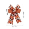 thumbnail image 3 of 2pcs Autumn Thanksgiving Bow - Orange Pumpkin Maple Leaves Burlap Bows for Tree Wreath Gift Wraping, Home Party Decorations, 3 of 5