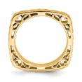 thumbnail image 2 of 925 Sterling Silver Gold Plated Square Stackable Ring, 2 of 7
