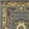 thumbnail image 3 of 2'x3' Slate Blue Machine Woven Hand Carved Floral Medallion Indoor Accent Rug, 3 of 3