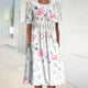 thumbnail image 2 of Vestidos Para Mujer Vestidos Casuales Vestido de Playa de Manga Corta Con Estampado Bohemio Vestido Hasta La Rodilla Odeerbi ODB159763, 2 of 5
