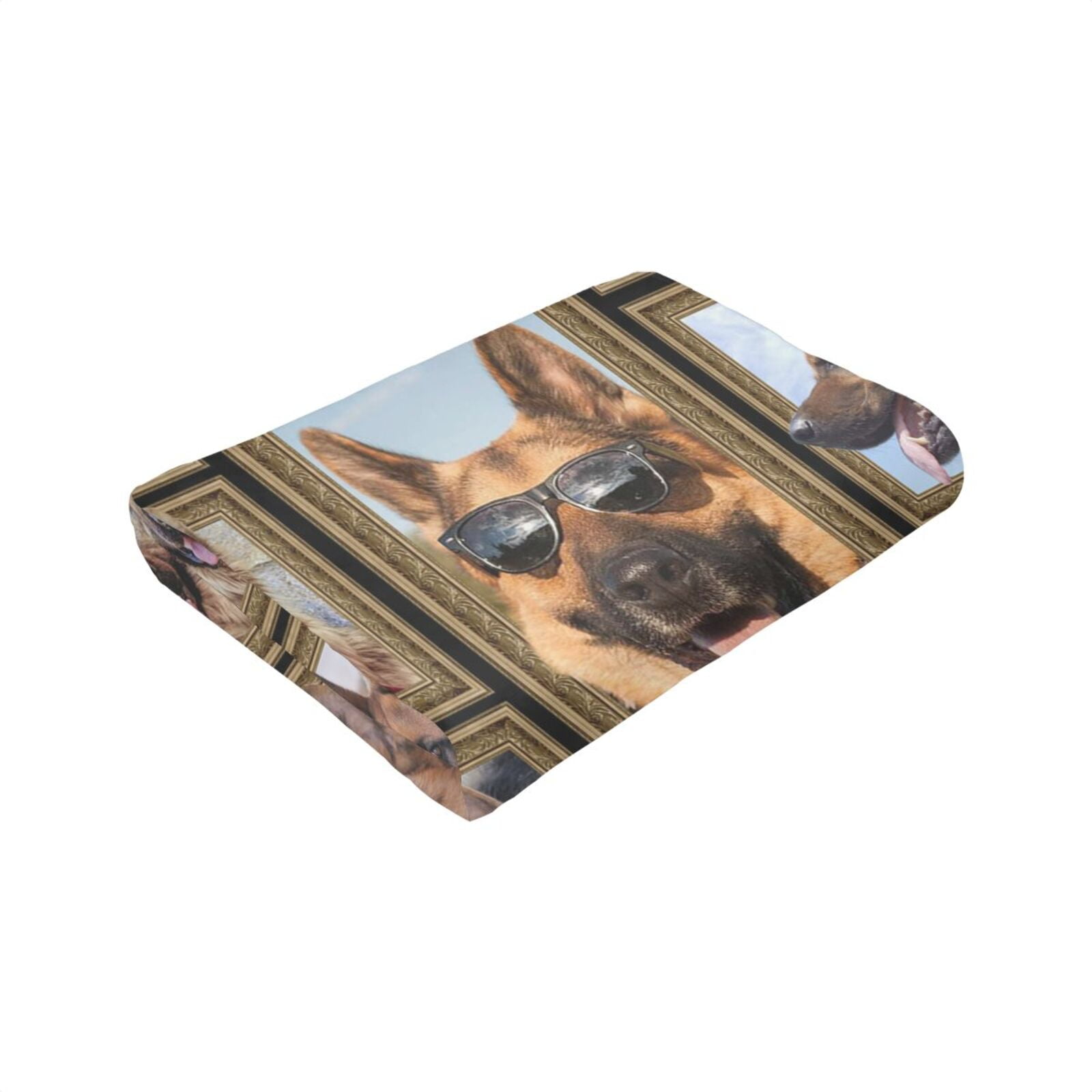 Wijzvio German Shepherd Dog Throw Blanket Soft Fuzzy Fleece Blanket For Couch Bed Living Room Decoration 50"X40"