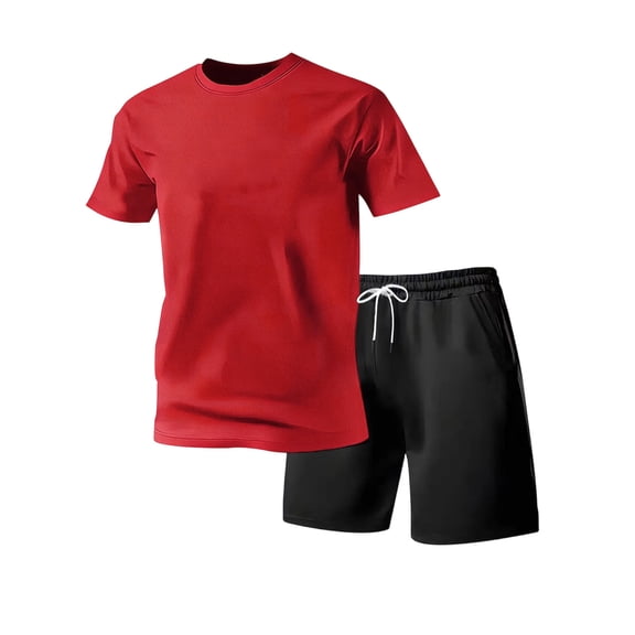 YSUEJPF 2 Piece Workout Sets for Men Lightweight Athletic Sets Quick Dry Sweat Sets Moisture Wicking Track Suits with Pockets