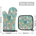 thumbnail image 2 of Alpacas Oven Mitts and Pot Holders Sets of 2 Pcs Heat Resistant Oven Gloves and Hot Pads Polyester Potholders Non-Slip BBQ Gloves for Kitchen,Cooking,Baking, Grilling, 2 of 6