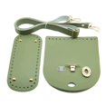 thumbnail image 3 of Sharplace Bag Bottom for Crochet Crochet Bag Making Set with Holes PU Leather DIY Bag Accessories Shoulder Strap for Tote Handbag Parts Light Green, 3 of 10