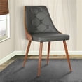 thumbnail image 2 of Hawthorne Collections 18.1" Modern Faux Leather Dining Chair in Gray, 2 of 8