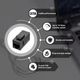 thumbnail image 4 of Acoplador Keystone FGB CAT6A 10 Gbps RJ45, paquete de 25 unidades, negro, 4 of 7