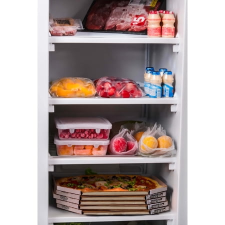 Frigidaire 6.5 Cu. ft. Garage Ready Upright Freezer, Compact Vertical Freezer for Apartments, Garage, Basement, Office, Bulk Storage, Platinum Silver