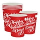 thumbnail image 2 of Vasos de papel para San Valentín | Paquete de 20 vasos desechables con diseños festivos en rojo para bebidas frías y calientes, y para fiestas., 2 of 6