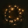 thumbnail image 5 of Black Halloween Christmas Wreath with LED Lights - Illuminated Vine Wreath for Spooky & Festive Decor - Indoor/Outdoor Door, Porch, Mantel & Wall Decorations for Halloween, Xmas & Winter Parties, 5 of 7