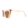 thumbnail image 4 of Womens Gothic Square Cat Eye Retro Fashion Sunglasses Peach Brown, 4 of 4